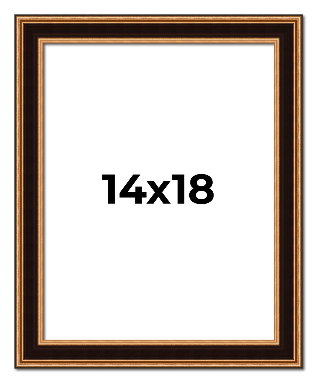 Weathered Gold Picture Frame - UV Acrylic, Foam Board Backing, Hanging Hardware